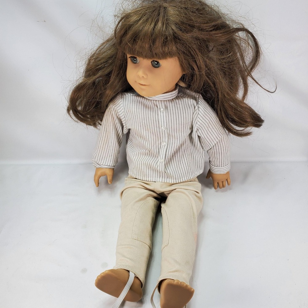 Pleasant Company 1990s Riding Outfit Doll Brown Hair Grey Eyes Vintage Big Tooth